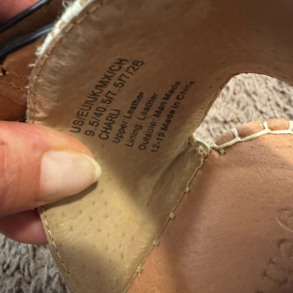 Gentle Souls Charli X Band Wedge Leather Sandals Shoes Black Espadrille 9.5 $179 - Picture 8 of 8